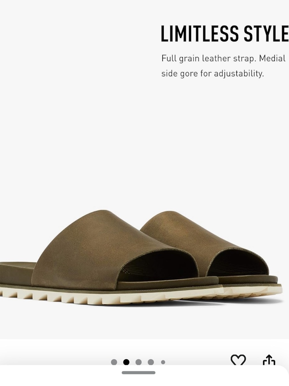 LIKE NEW Sorel Roaming Deacon Slide Sandals in Olive Green